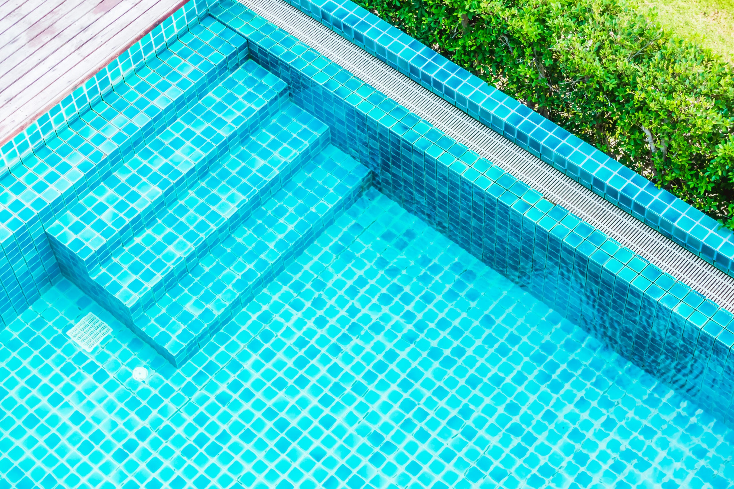 Top of View Beautiful Swimming Pool in Hotel Pool Resort